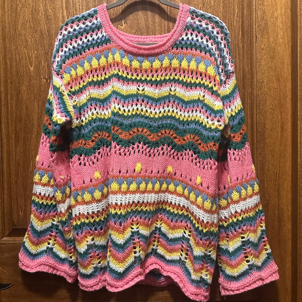 Vibrant Multicolor Knit Sweater